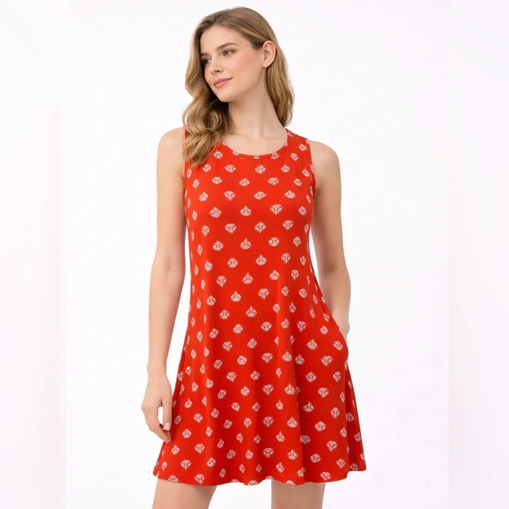 old navy orange floral dress Fit & Flare Sleeveless Halter Floral-Print Maxi Dress